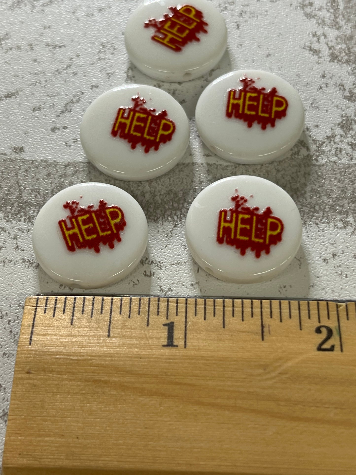 HELP Halloween Acrylic Beads! Set of 5