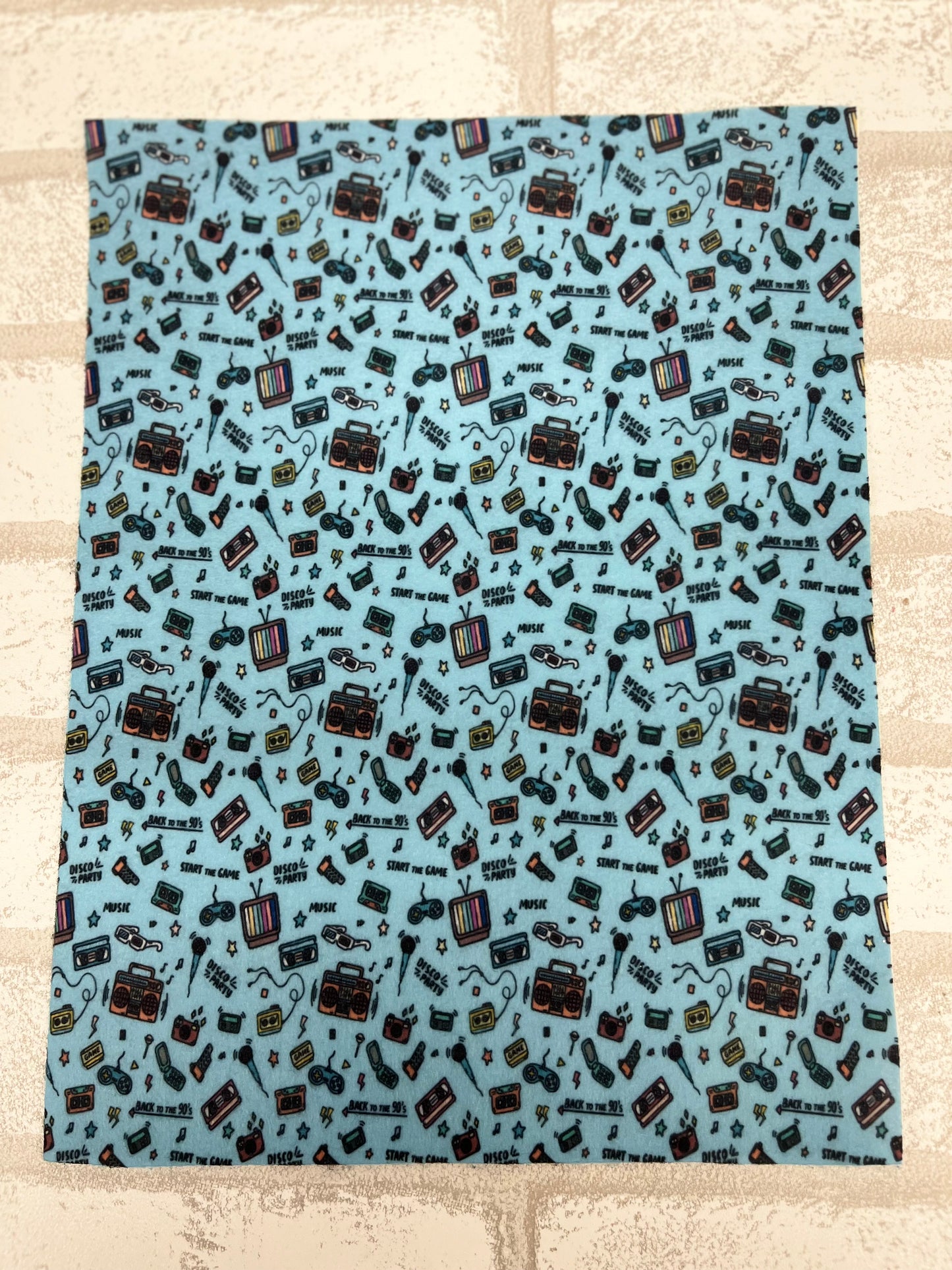 Disco Party Premium Printed Felt Sheet - Retro Collection!