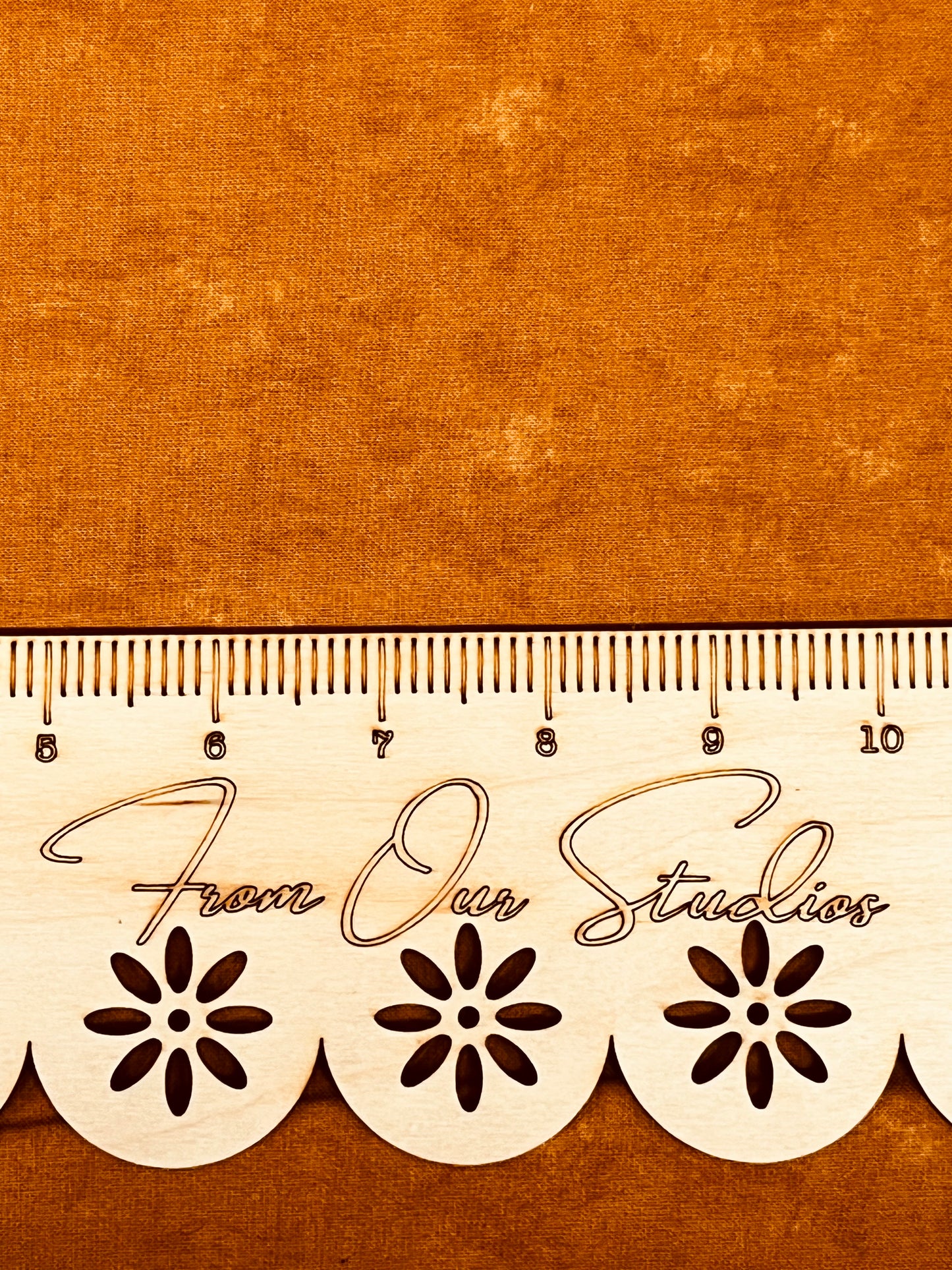Orange tonal Moda fabric fat quarter – “Pieces of My Heart” collection by Sandy Gervais – quilting and sewing supplies