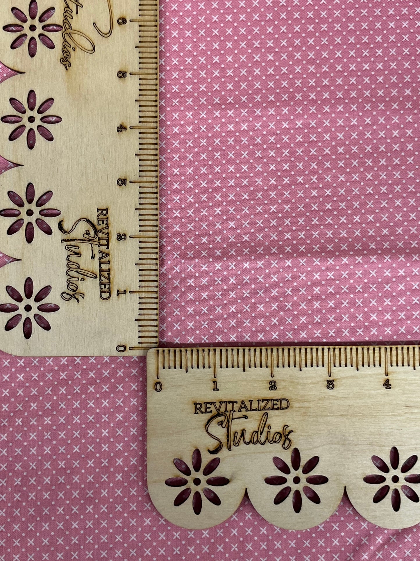 Fat Quarter Fabric Melissa Mortenson Tulip Cottage Collection for Riley Blake Pink with x's and ....
