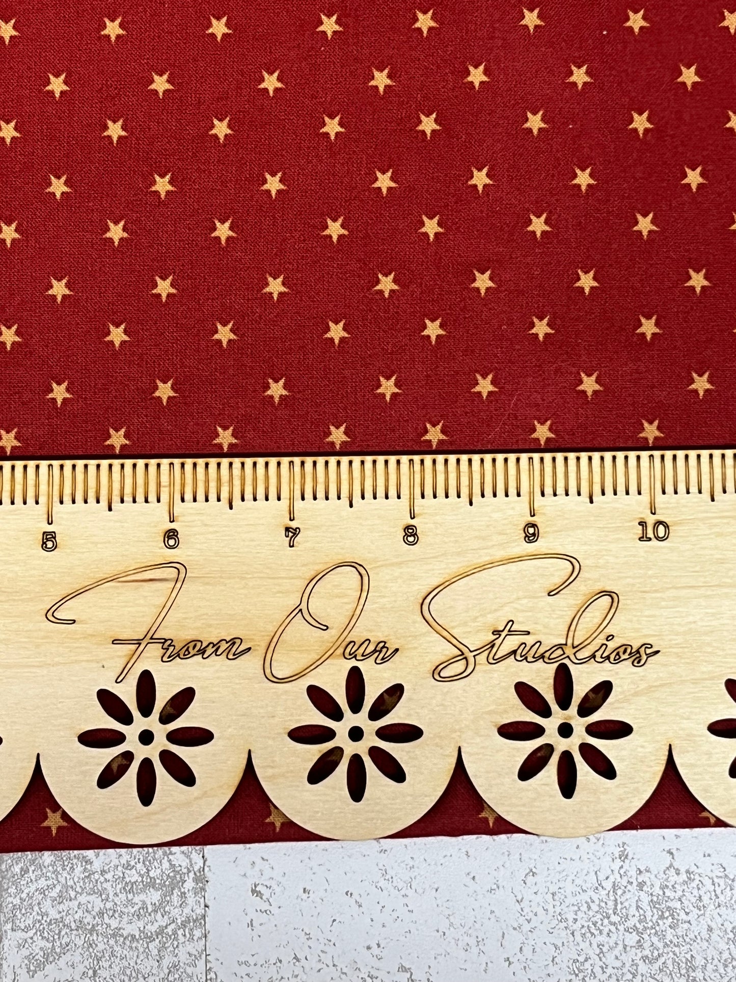 Fabric Fat Quarter Red With Stars Riley Blake Designed by Vicki Gifford