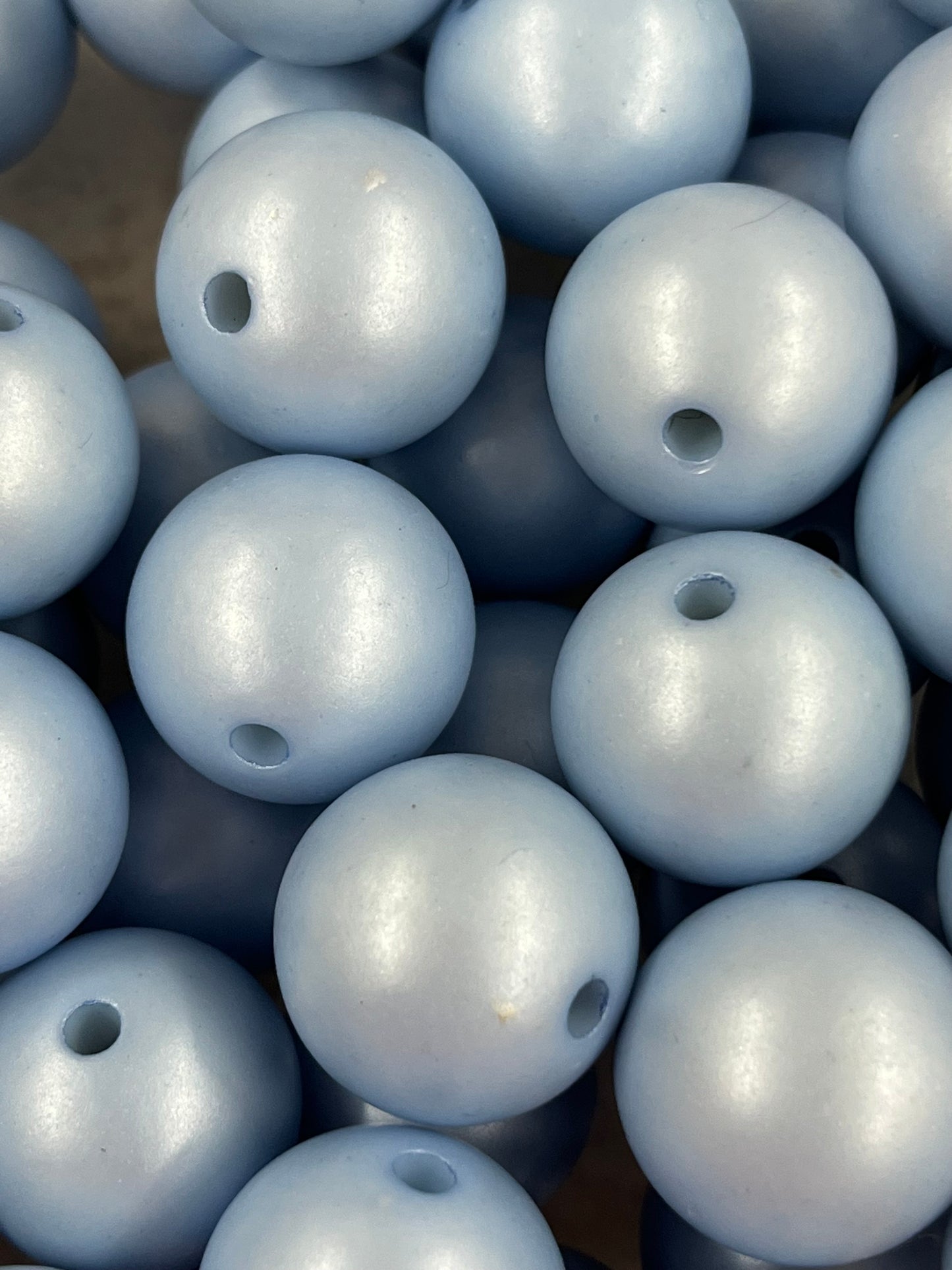 Bubblegum Beads for Pens! Blue Pearl 20 MM Acrylic Bubblegum Beads