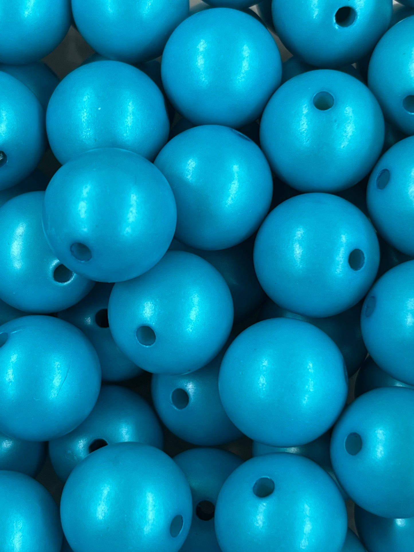 20 MM Turquoise Pearl  Colored Bubblegum Beads