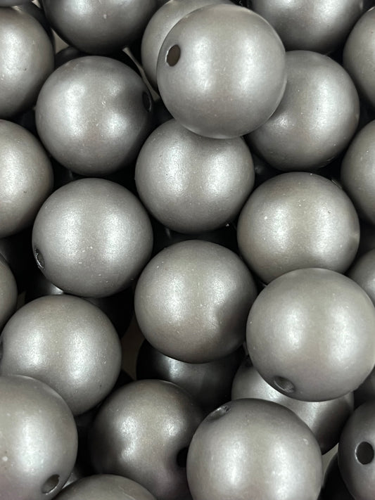 DIY bracelet beads in steel gray 20mm