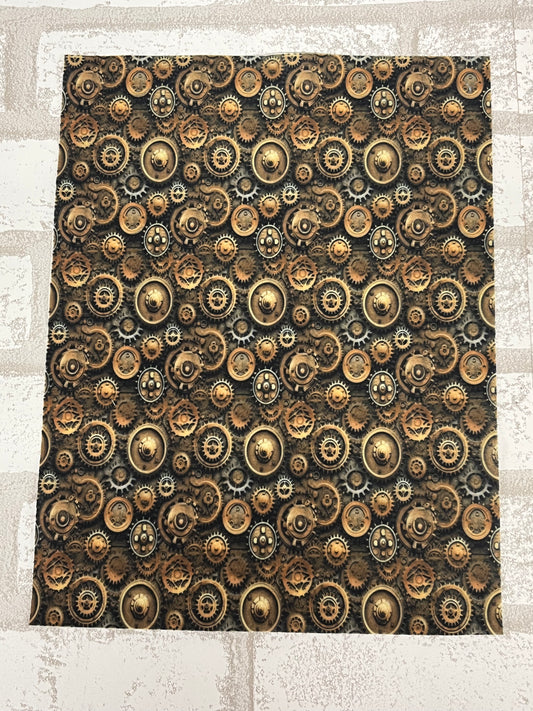 Steampunk Gears  Patterned Felt Sheets - Steampunk Collection