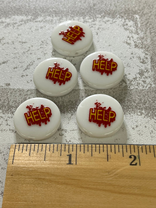 HELP Halloween Acrylic Beads! Set of 5