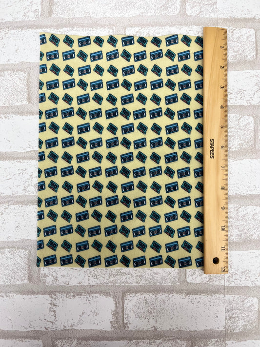 Patterned Felt Sheets - Bring Back the Cassette Tapes! - Retro Collection!