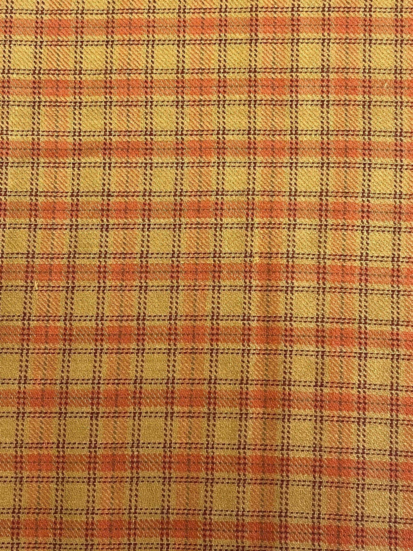 Homespun Plaid Fat Quarter! Andover fabrics. Mustard and orange plaid!