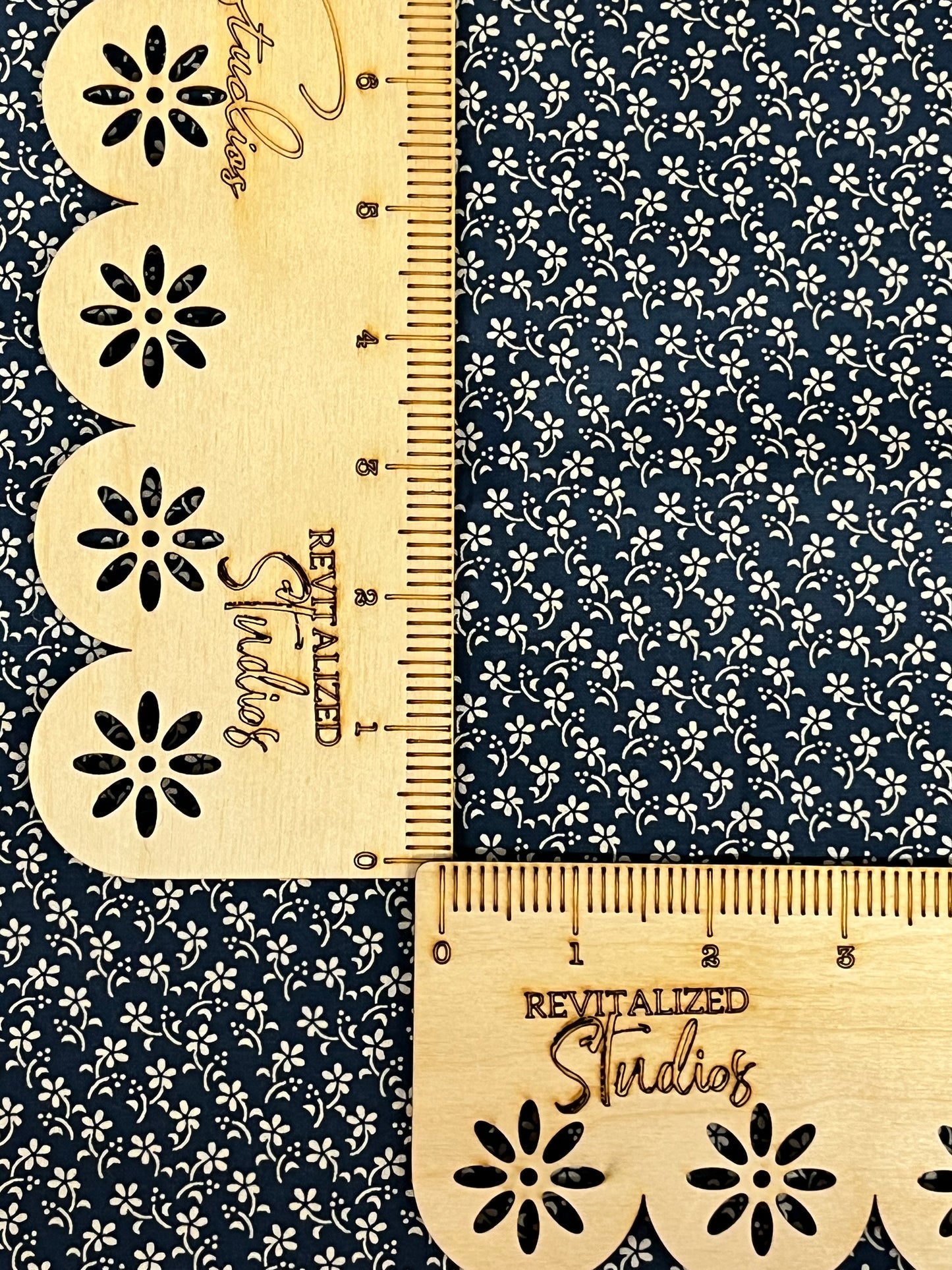 Fabric Fat Quarter Navy with Tiny Creme Floral 1800s Inspired. Marshall Dry Goods