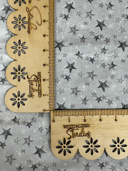 Fabric Fat Quarter Gray Stars Wilmington Prints - Friendly Gathering By Michael Daris