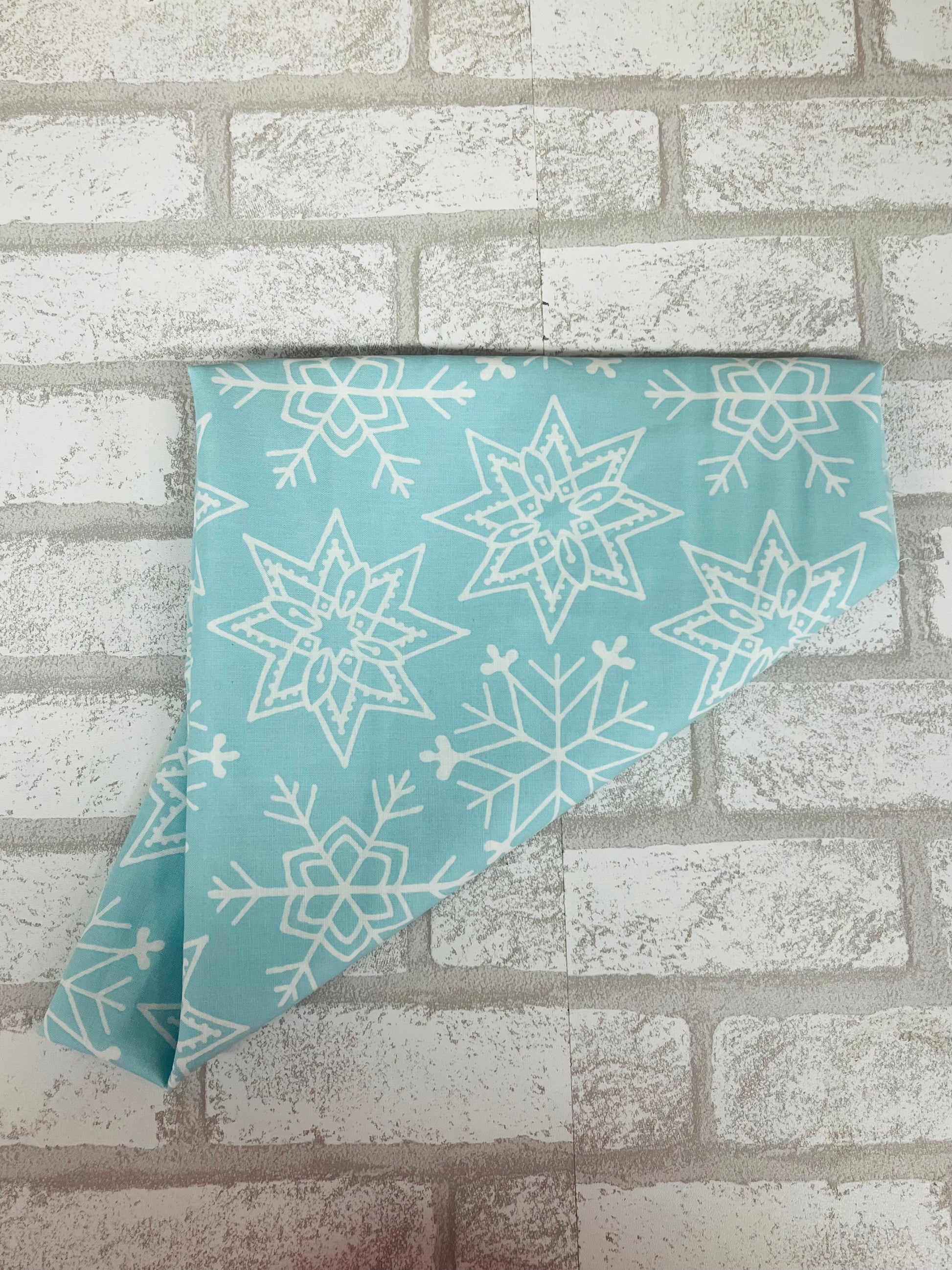 Blue Snowflake Print Fat Quarter by Riley Blake