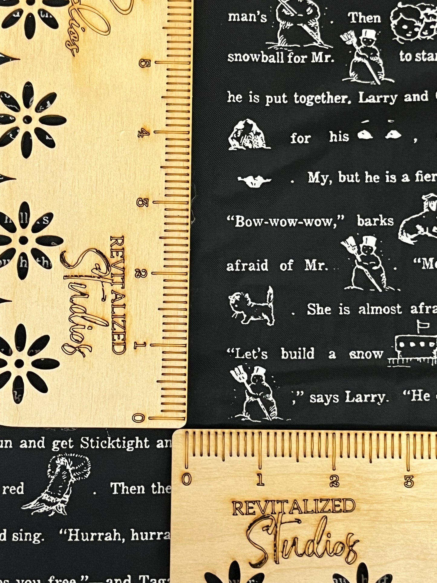 Fat Quarter Riley Blake White As Snow Black with Fun Words!