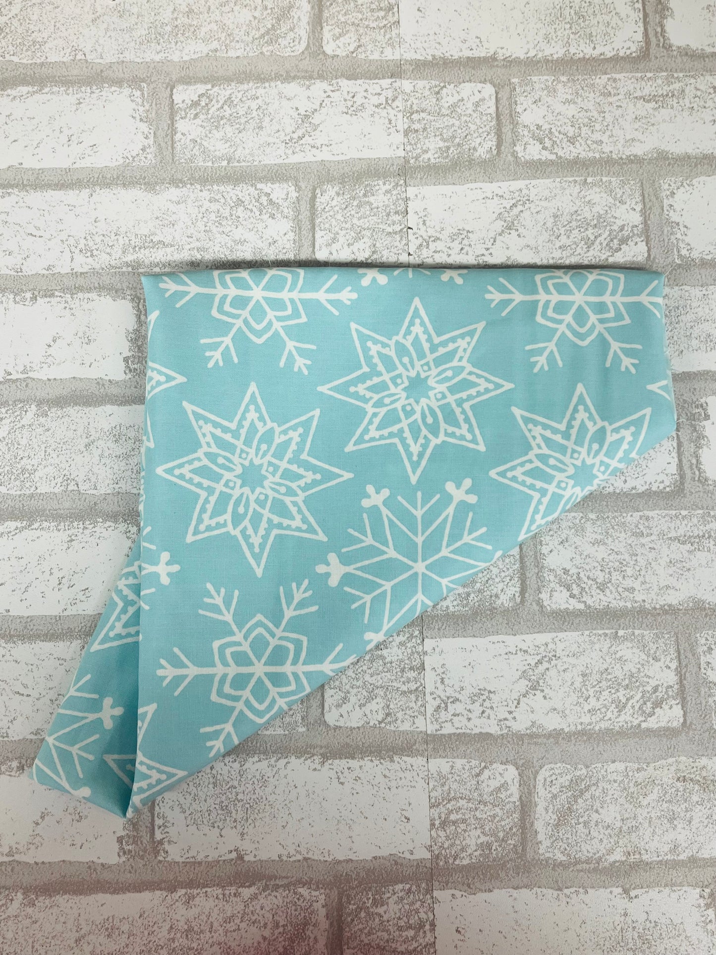 Fabric Fat Quarter All About Christmas Blue With Snowflakes! Riley Blake