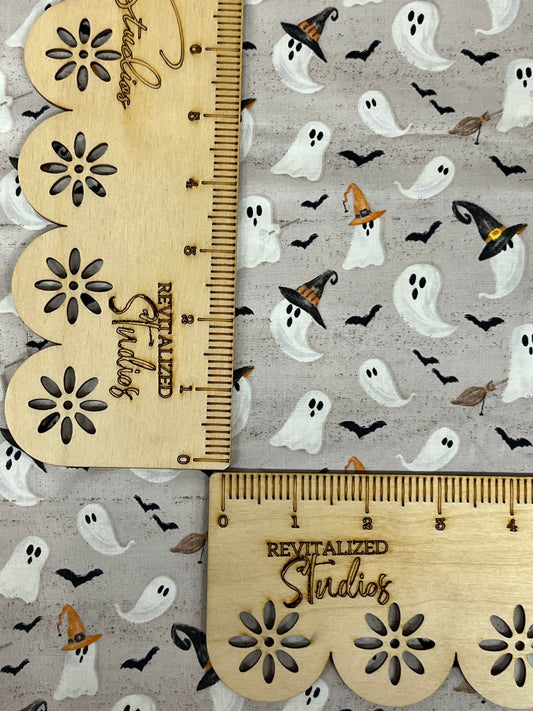 Halloween Fat Quarter Tara Reed for Riley Blake Designs! Ghost on Greige!