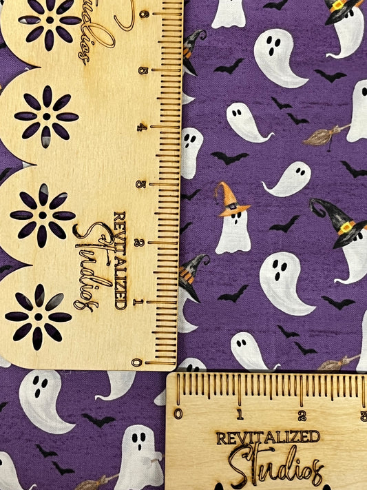 Halloween Fat Quarter Tara Reed for Riley Blake Designs! Ghost on Purple!