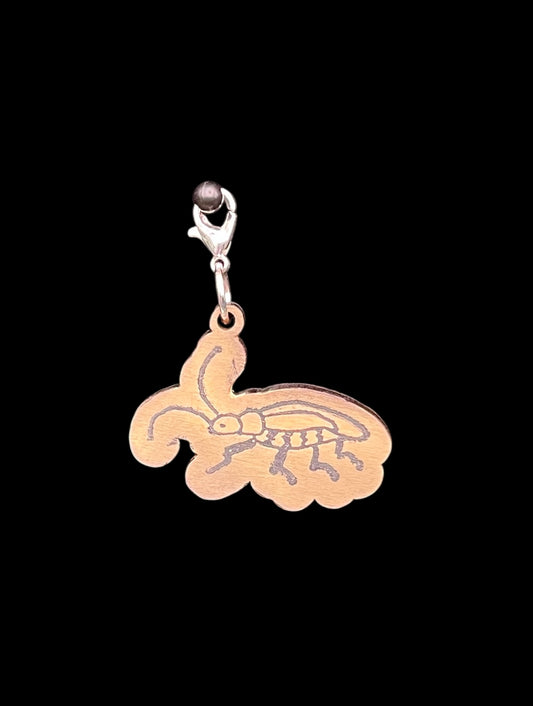 Whimsical Hand Stamped Beetle Wood Charm – Junk Journal & Craft Supply by Revitalized Studios