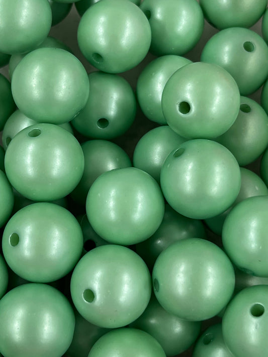 20mm mint green pearl bubblegum beads for jewelry making